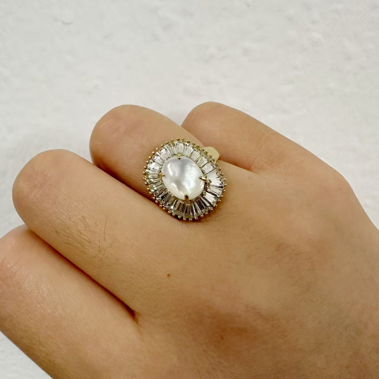 (A144)Anello zircone regolabile