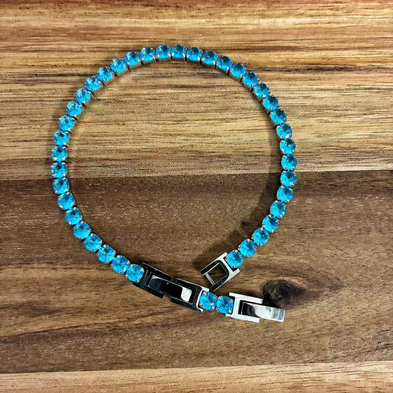 (B025) BRACCIALE TENNIS DONNA IN ACCIAIO INOX