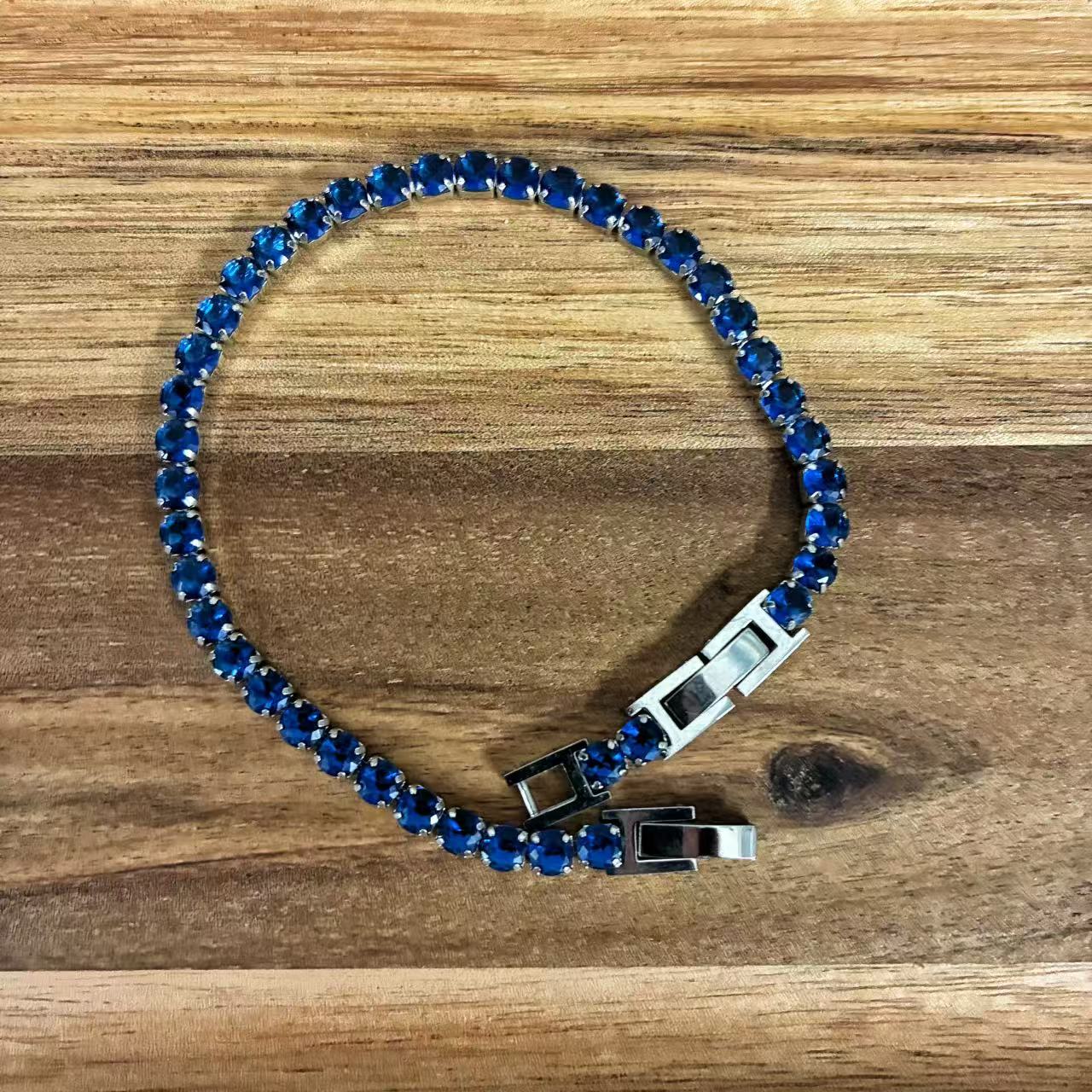 (B025) BRACCIALE TENNIS DONNA IN ACCIAIO INOX