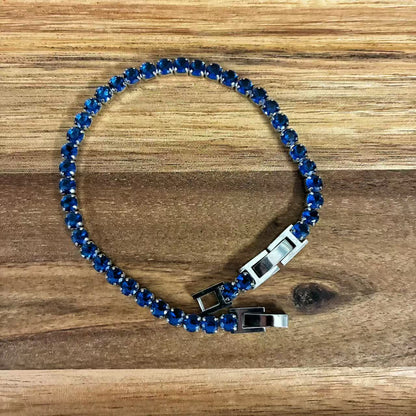 (B025) BRACCIALE TENNIS DONNA IN ACCIAIO INOX