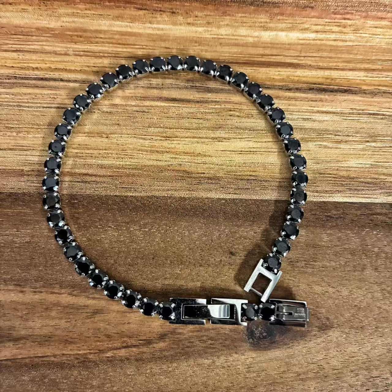 (B025) BRACCIALE TENNIS DONNA IN ACCIAIO INOX