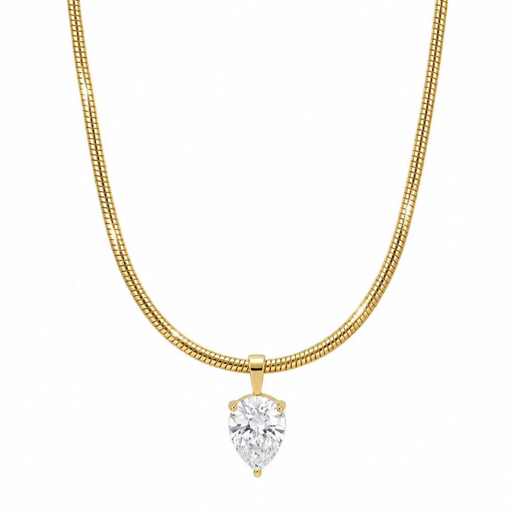 Collana Goccia Sospesa | 45cm | in acciaio inox