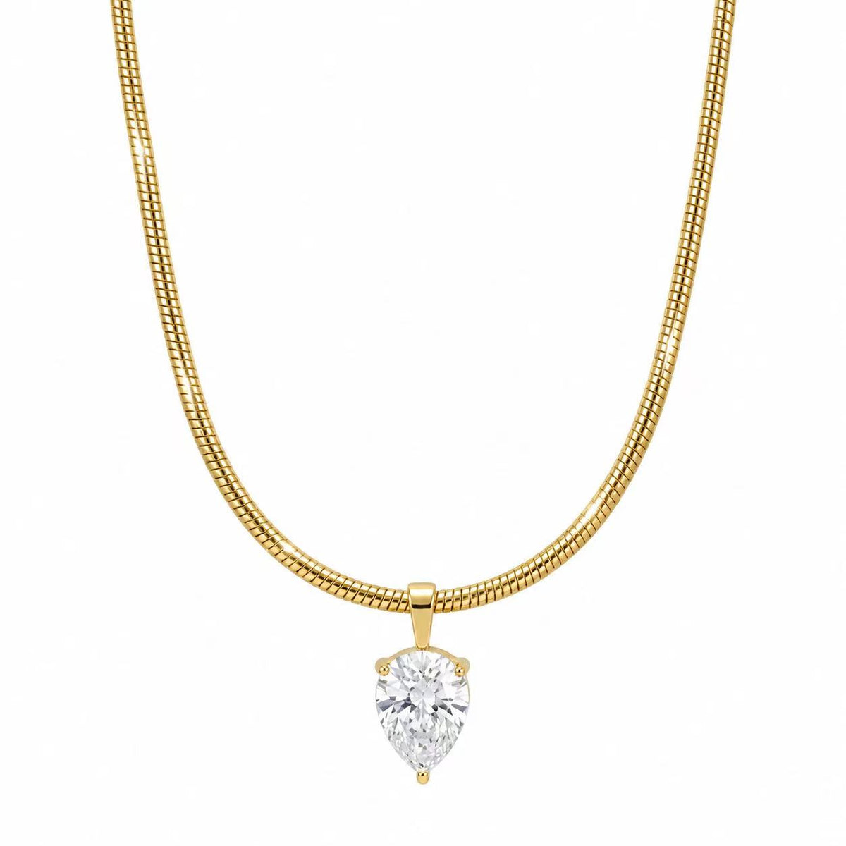 Collana Goccia Sospesa | 45cm | in acciaio inox