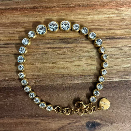 (B026) BRACCIALE TENNIS DONNA IN ACCIAIO INOX