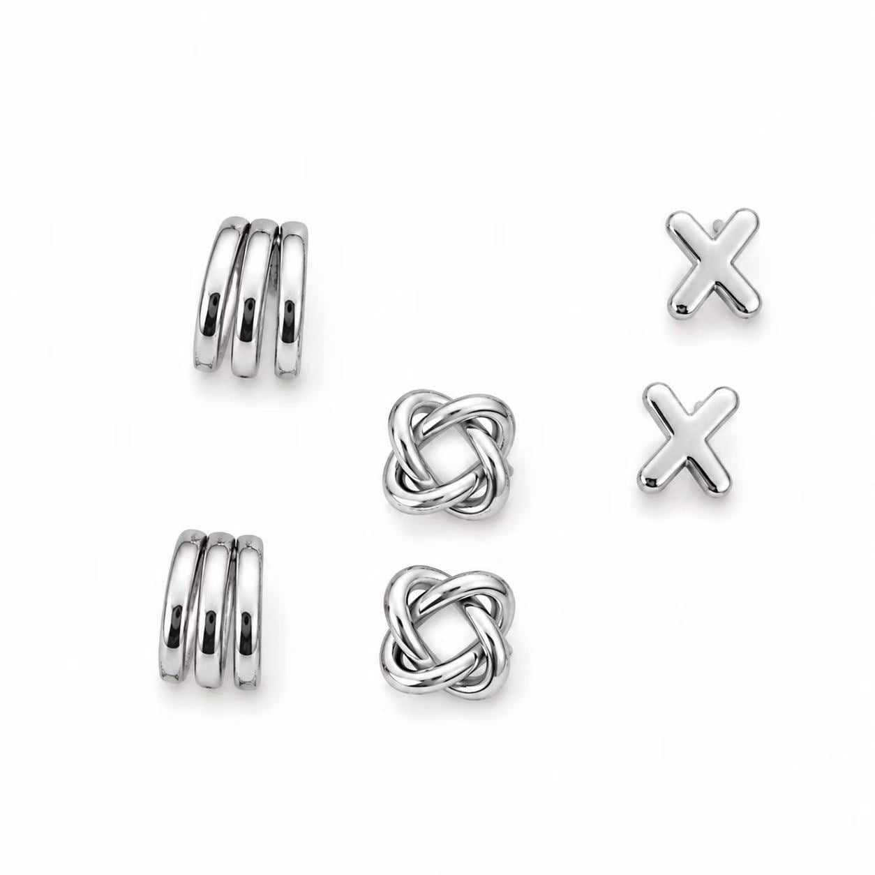Set 6 orecchini “Legami” | in acciaio inox