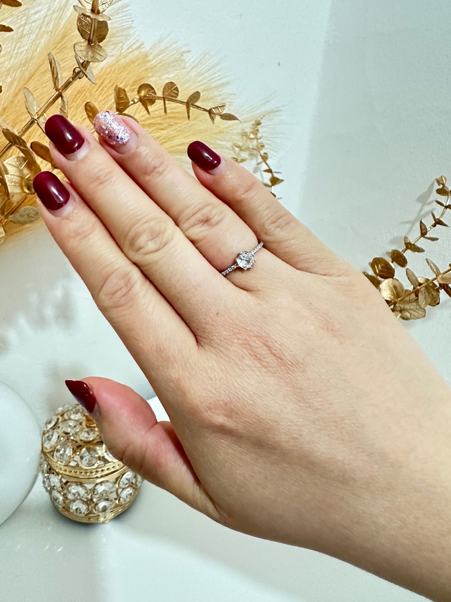 Anello solitario regolabile acciaio inox (A69)