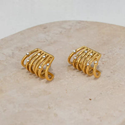 Orecchini Geometrici con Dettagli Luminosi