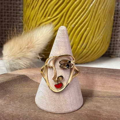 Anello Volto Astratto