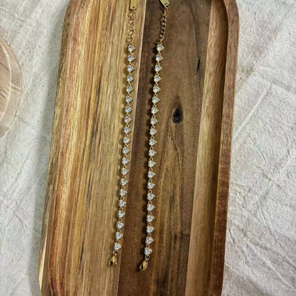 (B029) BRACCIALE TENNIS DONNA IN ACCIAIO INOX