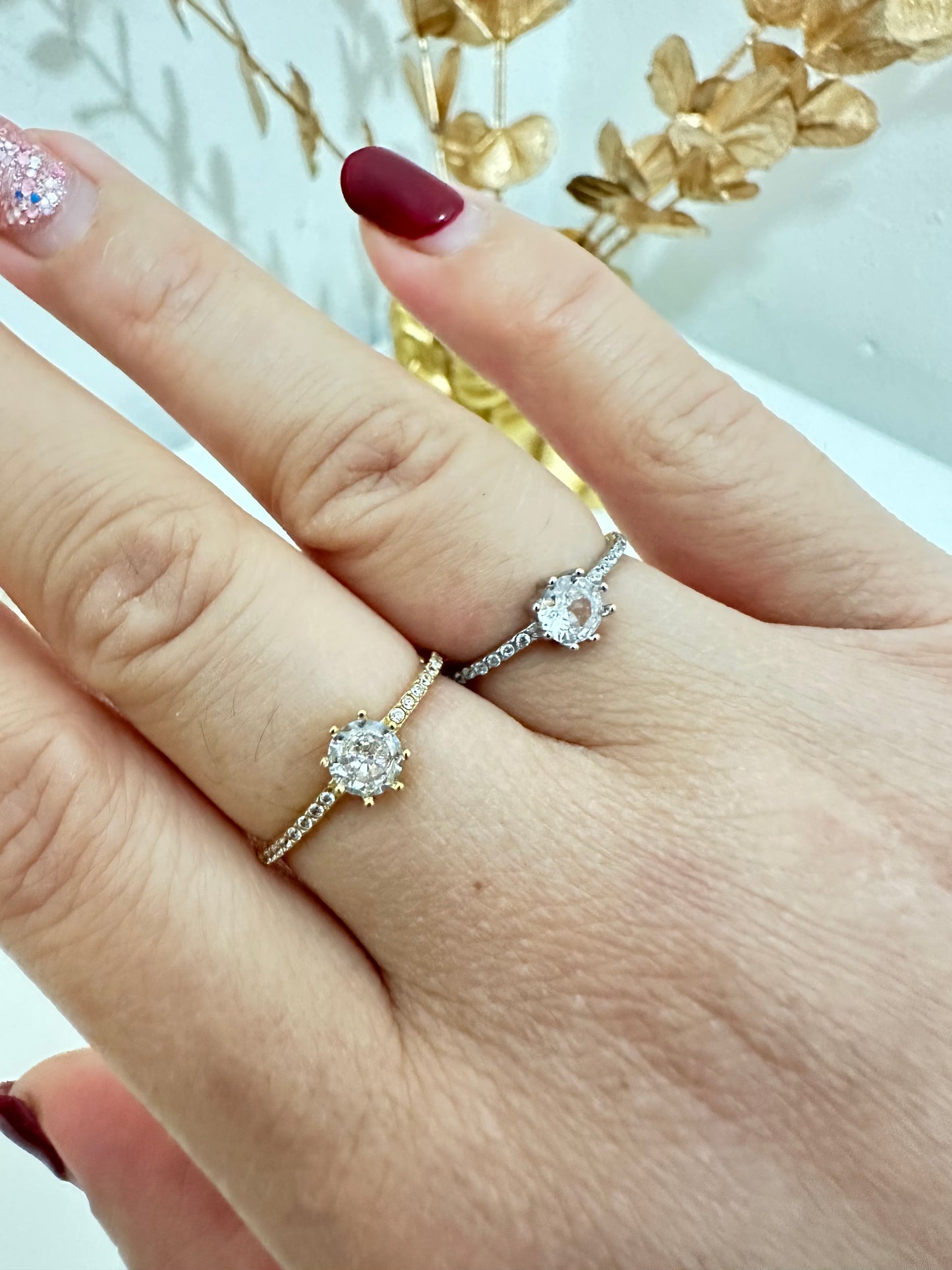 Anello solitario regolabile acciaio inox (A69)