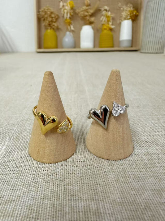 ANELLO DOPPIO CUORE FANTASY