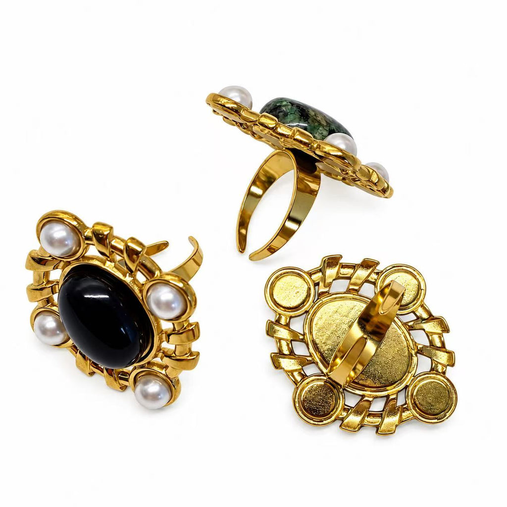 Anello Rosone di Venere | in acciaio inox
