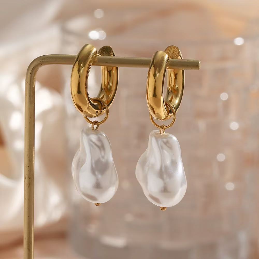 Orecchini “Perla Errante” | in acciaio inox