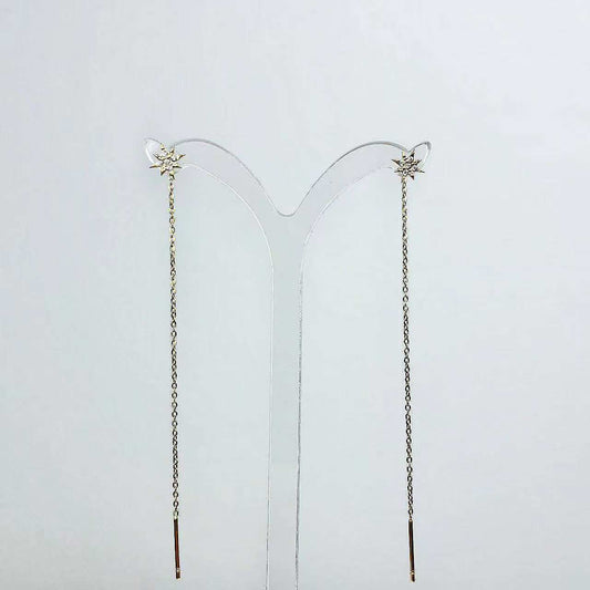 Orecchino “Astro Sottile” – Pendente Raffinato dal Segno Celestiale