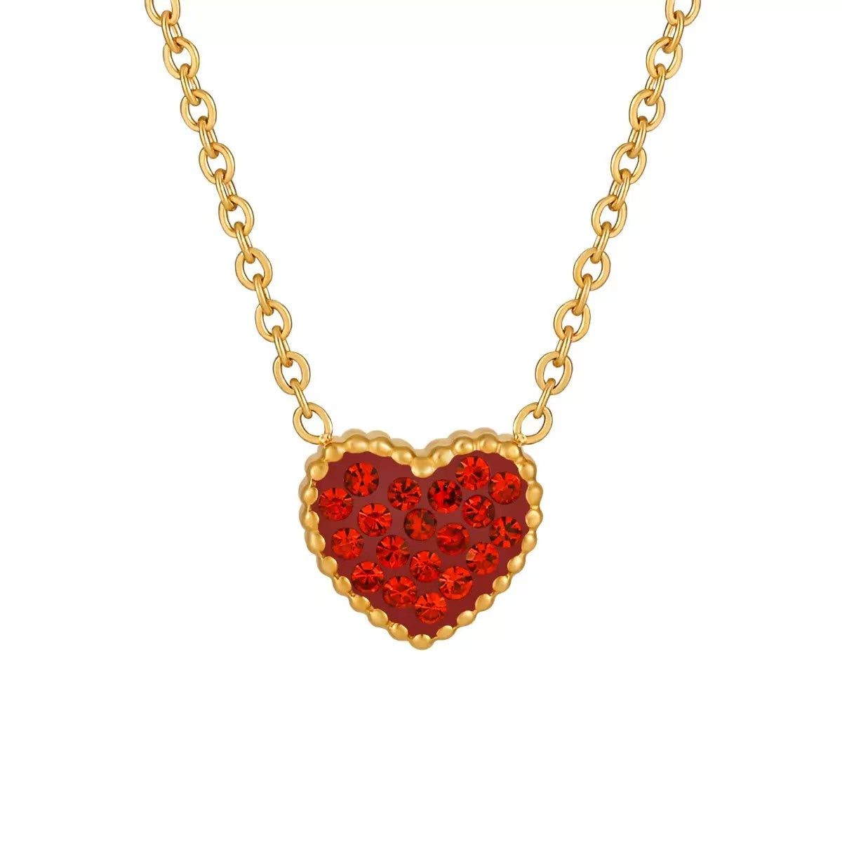 [Offerte] Collana "Essenza d'Amore" doppia faccia decorata – Pendente a Cuore con Pavé di Cristalli
