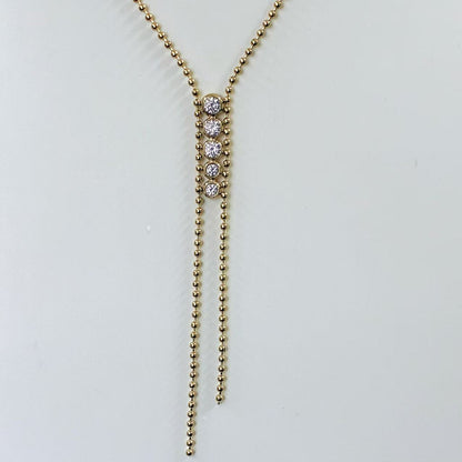 Collana “Eleganza Lineare” – Minimalismo Luminoso con Dettaglio a Cascata