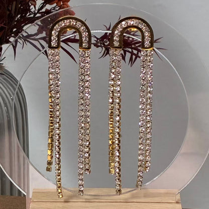 Orecchini Cascata di Cristalli