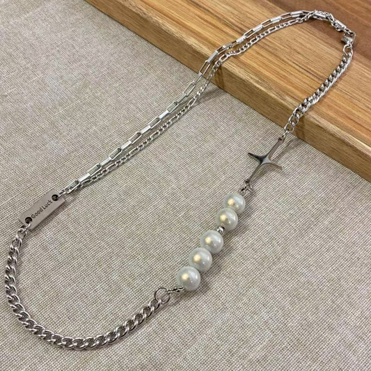 COLLANA DONNA GOOD LUCK IN ACCIAIO INOX