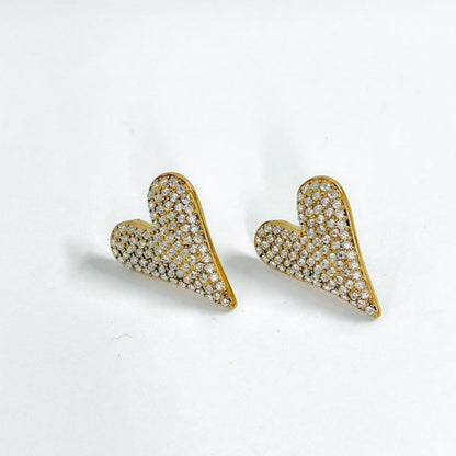 Orecchini “Cuore Pavé Sparkle” – Eleganza Luminosissima