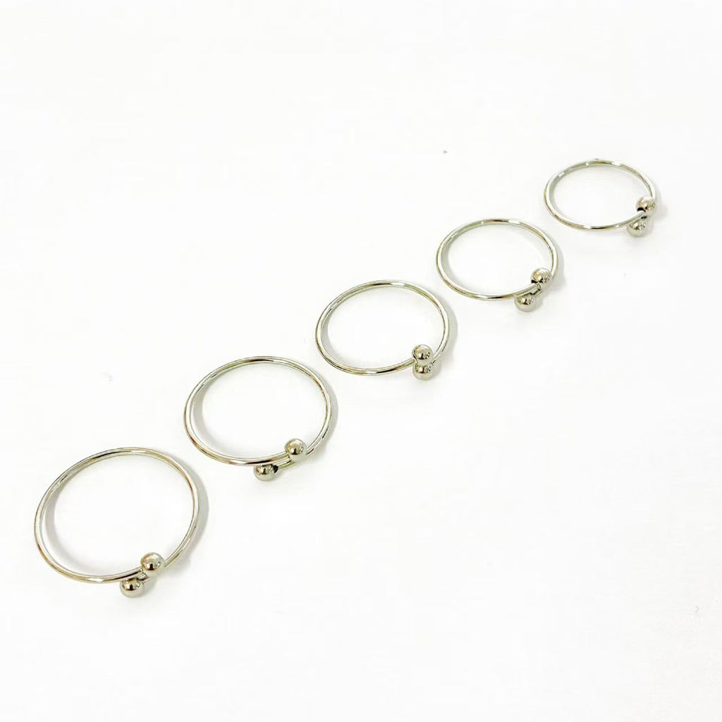 Set 5 Anelli fedine | regolabile | in acciaio inox