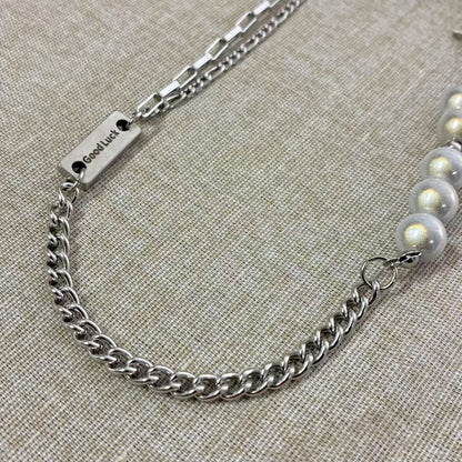 COLLANA DONNA GOOD LUCK IN ACCIAIO INOX