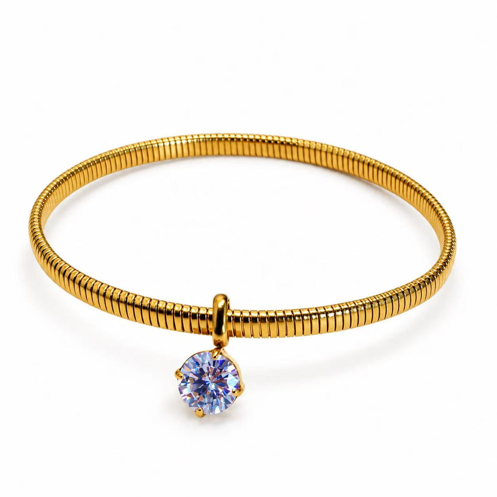 Bracciale Azure Star | tubo elastico | in acciaio inox