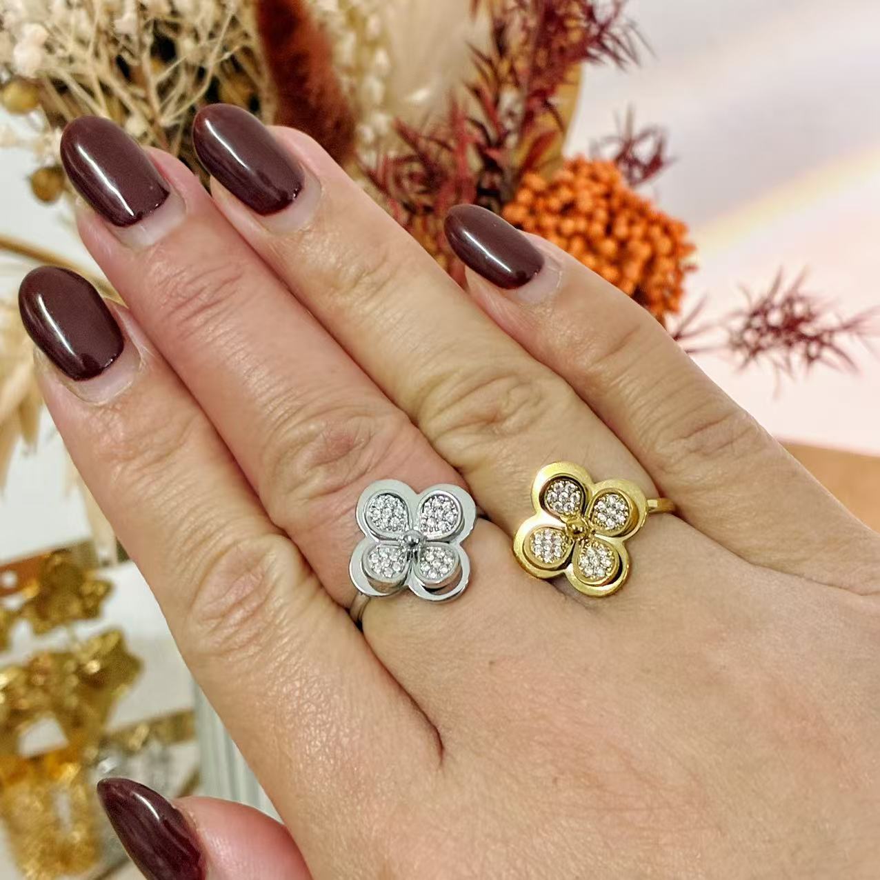 Anello Quadrifoglio Brillante