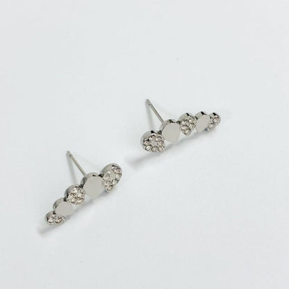 Orecchini Ear Climber Cuori Dorati con Cristalli – Romantici e Moderni