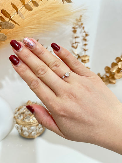 Anello solitario regolabile acciaio inox (A69)