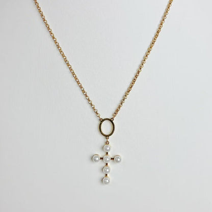 Collana “Croce di Perle” – Eleganza Classica in una Chiave Moderna