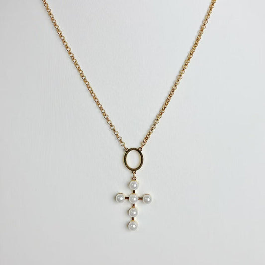 Collana “Croce di Perle” – Eleganza Classica in una Chiave Moderna