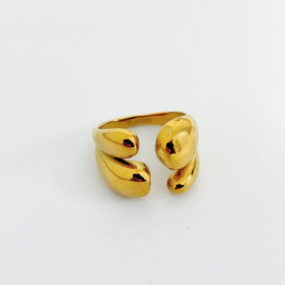 Anello Aperto – Linee Organiche a Doppia Goccia