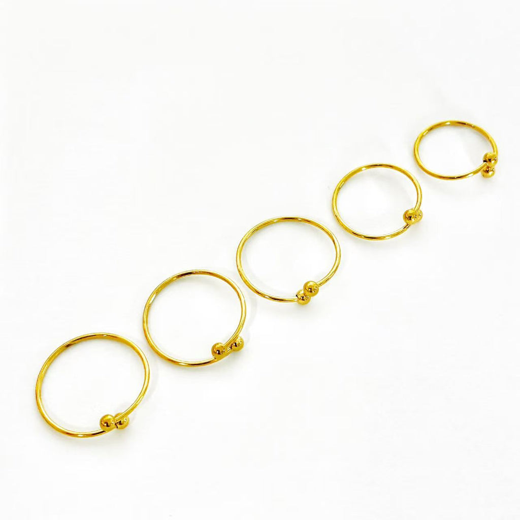 Set 5 Anelli fedine | regolabile | in acciaio inox