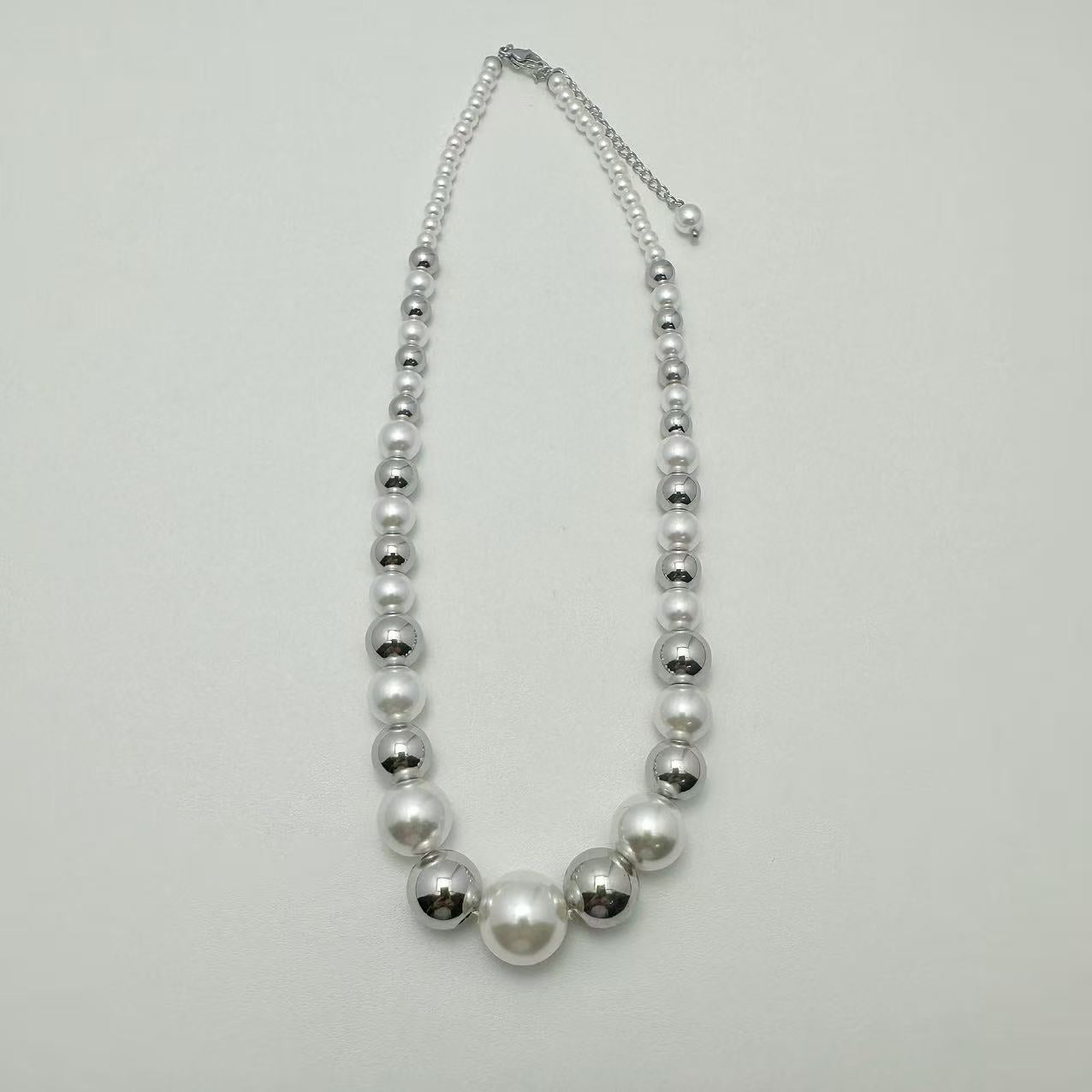 (C300)Collana sfere bicolori