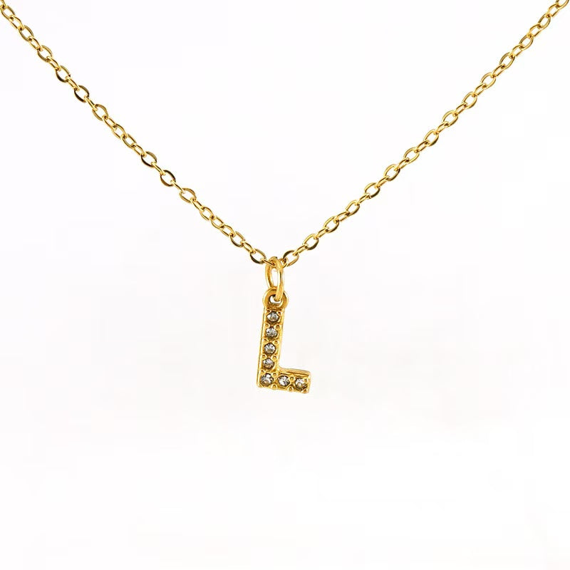 Collana Lettera Pavé – Iniziale Luminosissima