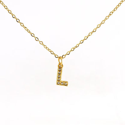 Collana Lettera Pavé – Iniziale Luminosissima