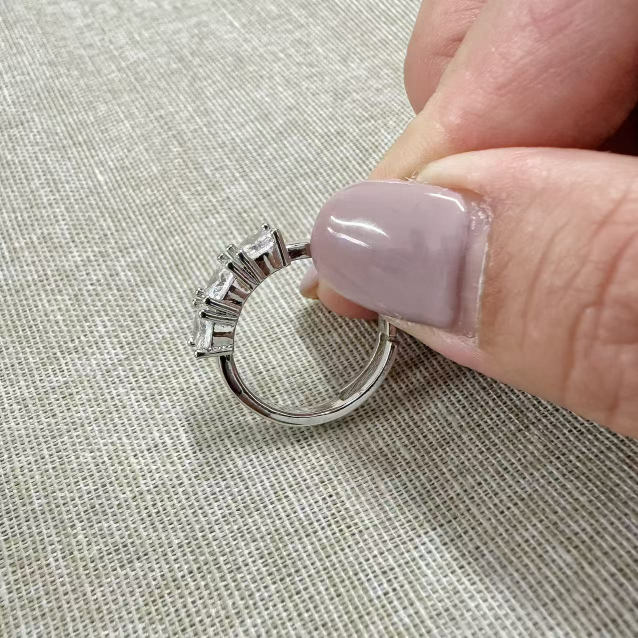 (A150)Anello trilogy silver