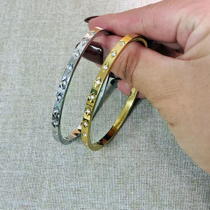 Bracciale rigido sparking cBracciale Stella Eleganceon la chiusura laterale