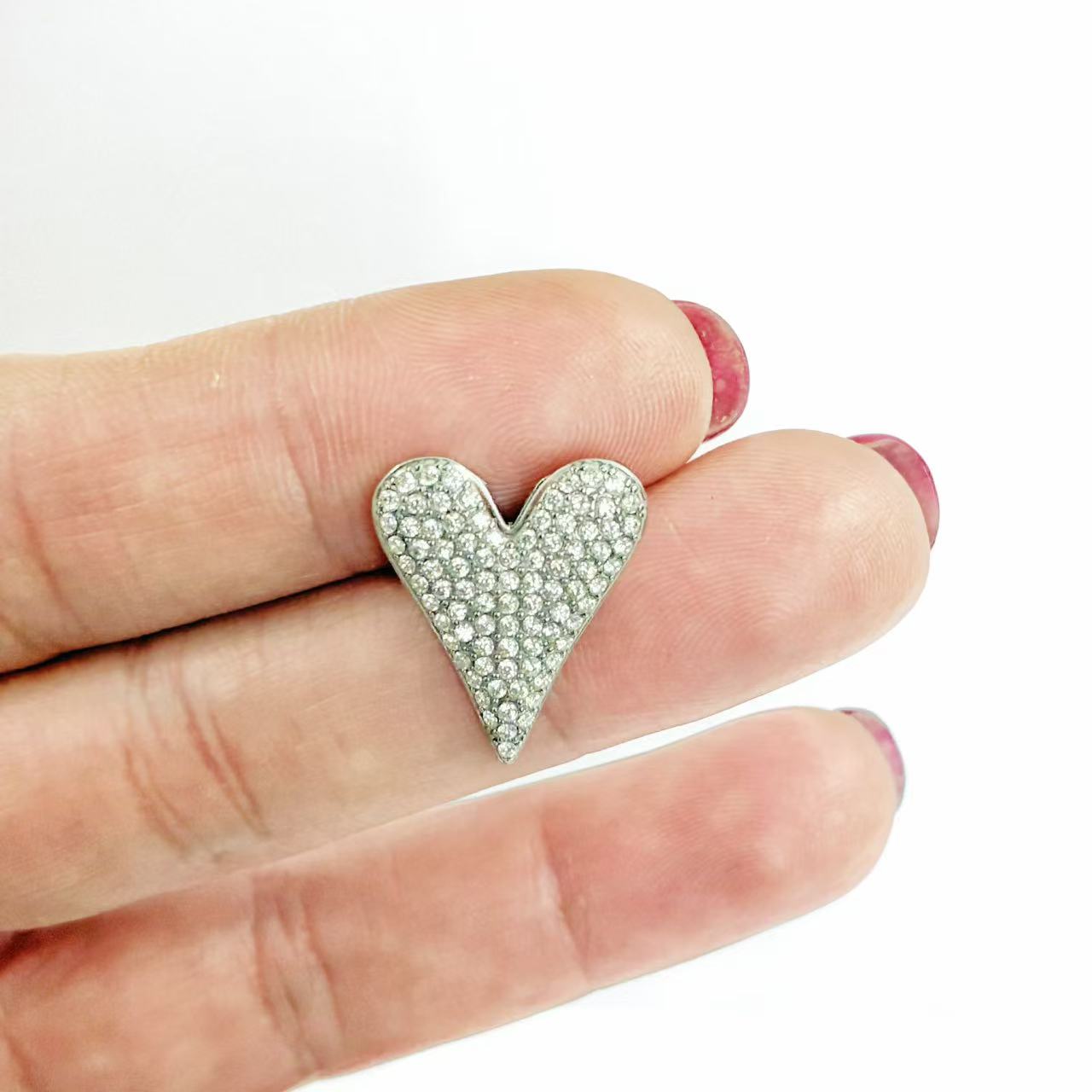 Orecchini “Cuore Pavé Sparkle” – Eleganza Luminosissima