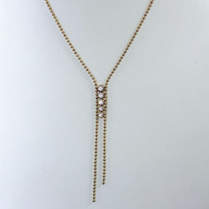 Collana “Eleganza Lineare” – Minimalismo Luminoso con Dettaglio a Cascata