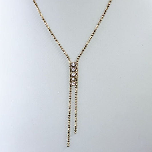 Collana “Eleganza Lineare” – Minimalismo Luminoso con Dettaglio a Cascata