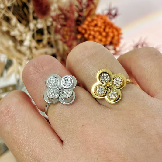 Anello Quadrifoglio Brillante