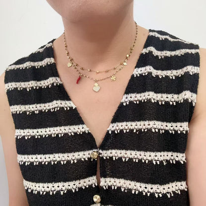 (C275)Collana cubetti nuova versione in acciaio inox