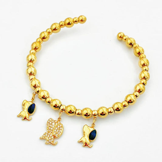 Bracciale Aperto con Charm Cagnolino – Stile Dolce &amp; Spiritoso