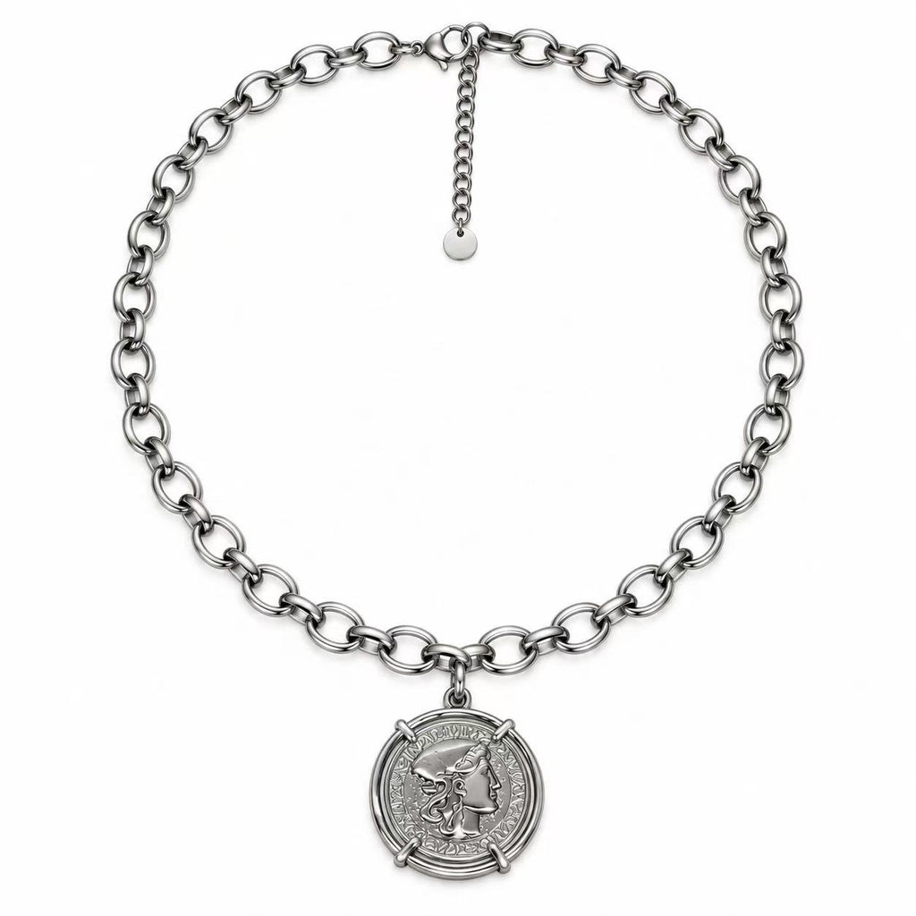 Collana medaglia | 47cm | in acciaio inox
