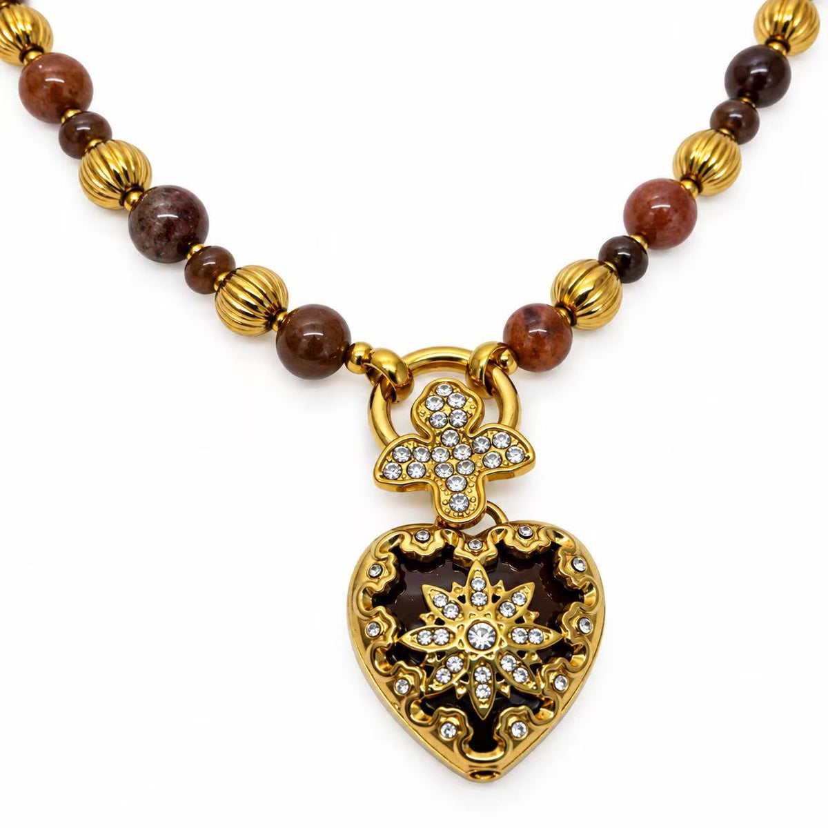 Collana Cuore Solare | 53cm | in acciaio inox