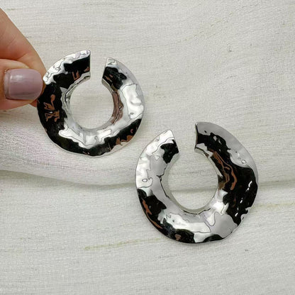 (O150)Orecchini cerchi grandi 3D