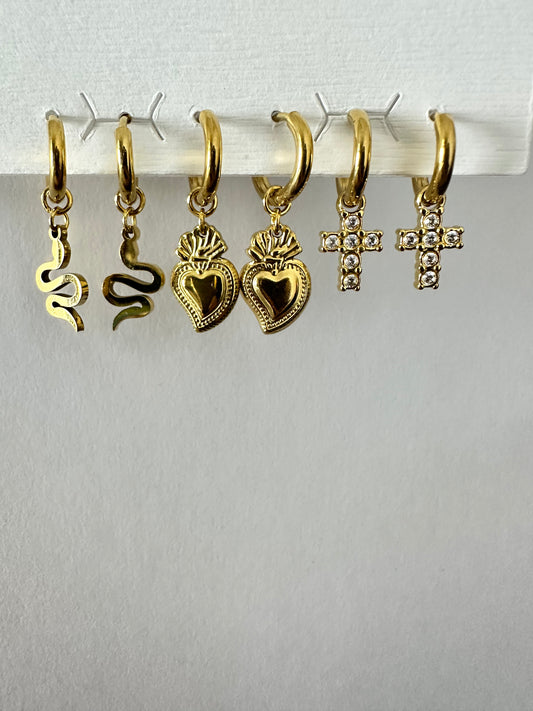 Set orecchini in acciaio inox (O1)