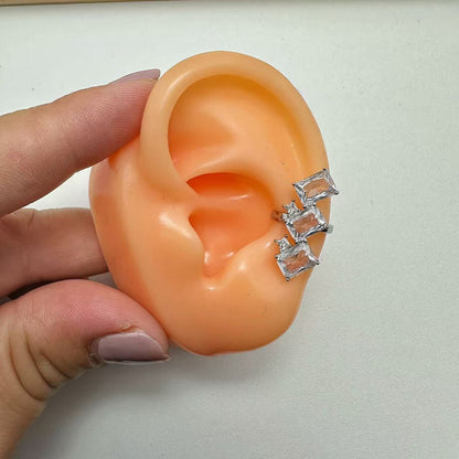 (E053)Ear cuff con zirconi