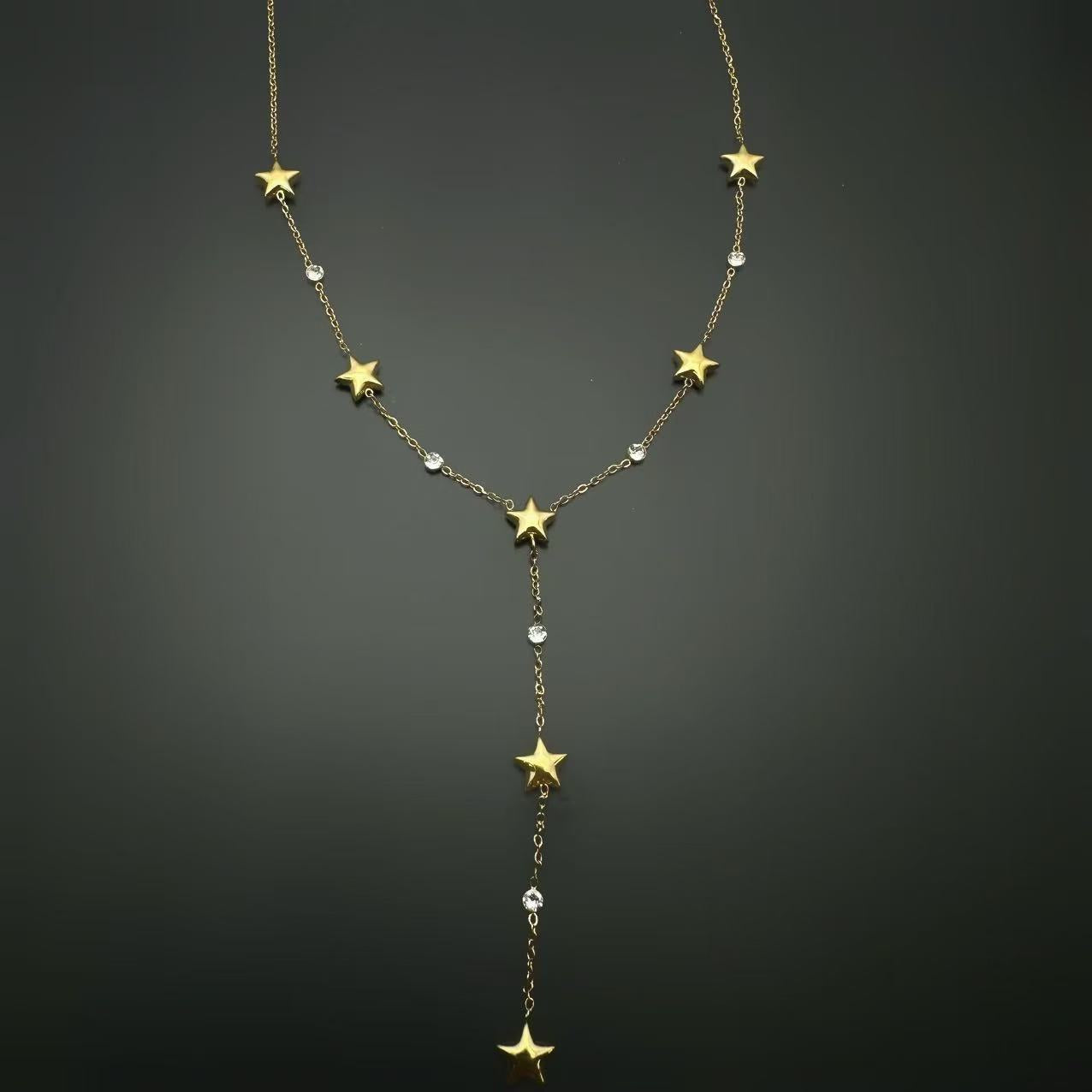 (C295)Collana stelline e puntini luce